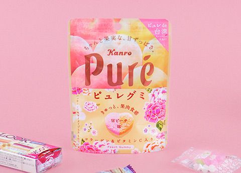 Kanro Pure Flowery Double Peach Gummies