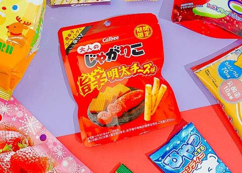 Spicy Mentai & Cheese Jagariko Potato Snacks